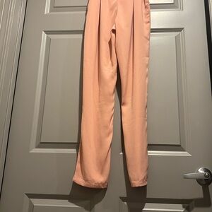 JLUXLABEL Pink Trousers with Tie Waist